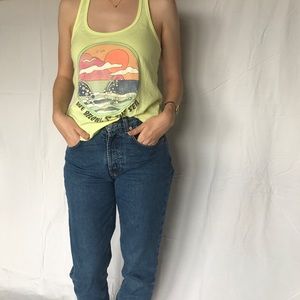 Billabong Neon Yellow Racerback Tank